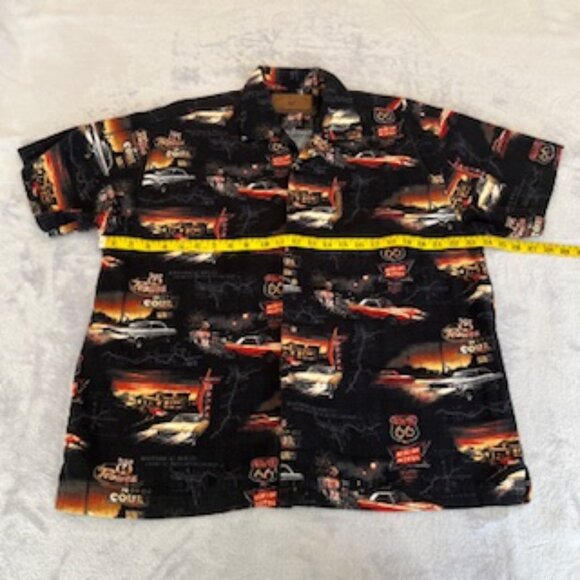 North River Outfitters Route 66 Button Down Shirt With Muscle Cars Large - Picture 6 of 14